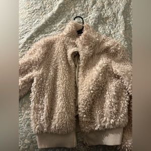 Zara Cream Fur Coat